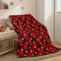 1pc Christmas Snowflake Red and Black Plaid Flannel Blanket, Soft, Comfortable, and Warm, with a Red and Black Plaid Design, Durable Plush Surface, All-season Universal Bed Blanket, Warm Throw Blanket, Multiple Sizes Available, Suitable for Living