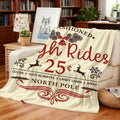 1pc Vintage Christmas-themed "North Pole" Design Cream Beige Flannel Blanket, Featuring a Cozy Holiday Decorative Style. Soft Plush Surface, Suitable for All Seasons. Ideal for Office Naps, Bedroom Bedding, and Seasonal Home Warmth