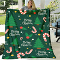 1pc Christmas Tree Candy Pattern Blanket, Festive Printed Design, Body Cover Blanket, Soft Fleece Plush, Lightweight And Durable, Multiple Sizes Available, Suitable for Christmas Decoration, Living Room Leisure, Bedroom Warmth, Balcony Relaxation