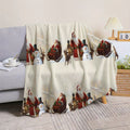 1pc Santa Claus And Snowman Pattern Winter Theme Flannel Blanket, Soft Comfortable Warm, Beige White Design, All-Season Blanket, Warm Cover, Multiple Sizes Available, Suitable for Living Room Sofa, Bedroom, Reading Corner, Holiday Decor