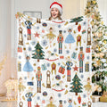 Activate 1pc Walnut Clip Creative Blanket, Christmas Watercolor Walnut Clip Blanket, Christmas Cartoon Soft Comfortable Fleece Blanket, Suitable for Home Parties Bed Sofa Long Sofa Multi-Use Blanket, Best Christmas Gift