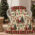 1pc, Santa Claus and Reindeer Pattern Red Themed Flannel Blanket, Soft, Comfortable, and Warm, Classic Holiday Design, Durable Plush Surface, All-Season Universal Sofa Blanket, Warm Cover Blanket, Multiple Sizes Available, Suitable for Living Room