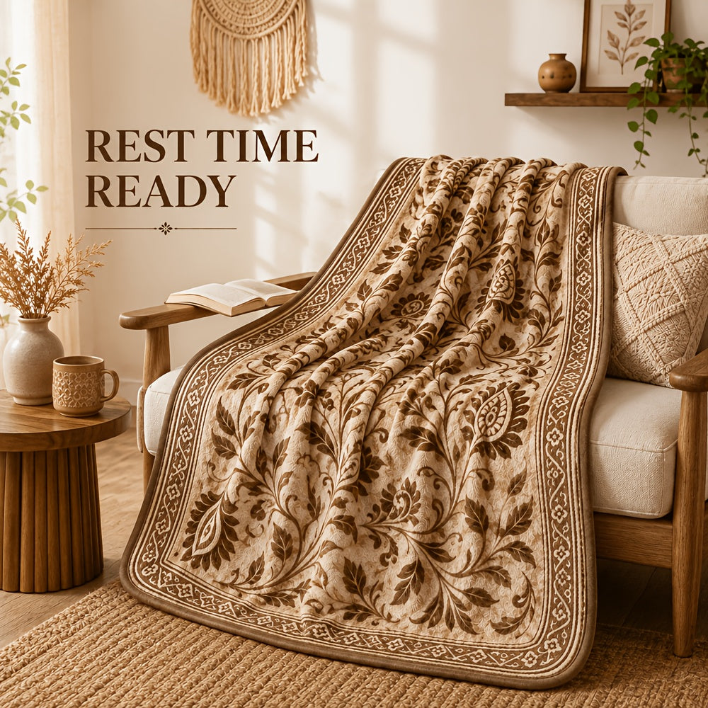 Blankets, Coffee Vine Bohemian Flannel Blankets Autumn and Winter Warm Living Room Sofa Blankets Bedroom Blankets Lunch Break Air Conditioning Blankets