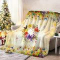 1pc Floral Butterfly Patterned Blanket, Pastoral Style Design, Soft Plush Surface, Flannel Material Lightweight And Durable, Multiple Sizes Available, Ideal for Holiday Gatherings, Living Room Leisure, Bedroom Sleep, Study Reading