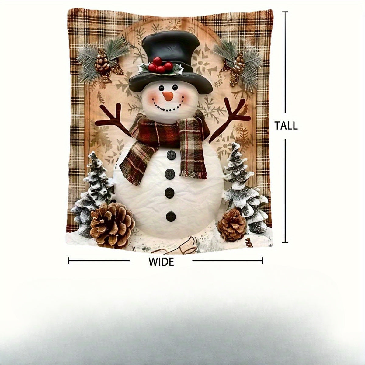 Comfortable Snowman Flannel Blanket, Soft and Durable, Suitable for Sofas, Office Decor, the Perfect Gift for All Seasons