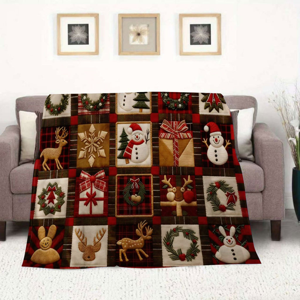 Christmas Blanket, Holiday Design, Soft Suede, Flannel Material Is Light And Durable, Multi-Size Optional, Very Suitable for Festivals, Living Rooms, Bedrooms, Sofas