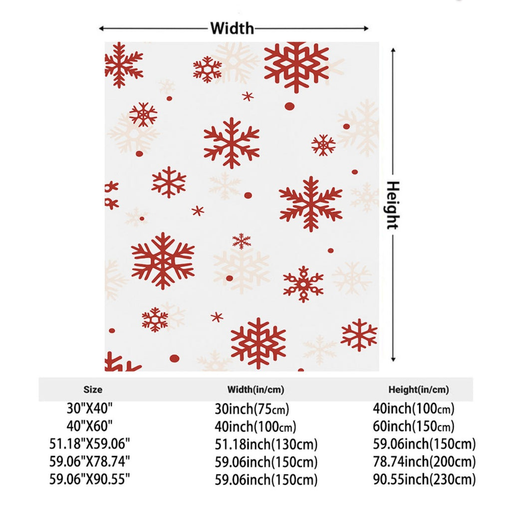 [Warm Style] 1pc Medieval Style Red Snowflake Printed Flannel Blanket - All-Season Comfortable Throw, 200-250Gsm Digital Print, Suitable for Bed, Sofa, Travel - Ideal Gift for Friends And Family