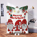 1 Christmas Elf Pattern Blanket, Red Christmas Decoration Print Design, Throw Blanket, Soft Flannel Plush Surface, Lightweight and Durable, Multiple Sizes Available, Suitable for Christmas Decoration, Living Room Leisure, Bedroom Warmth, and Festive