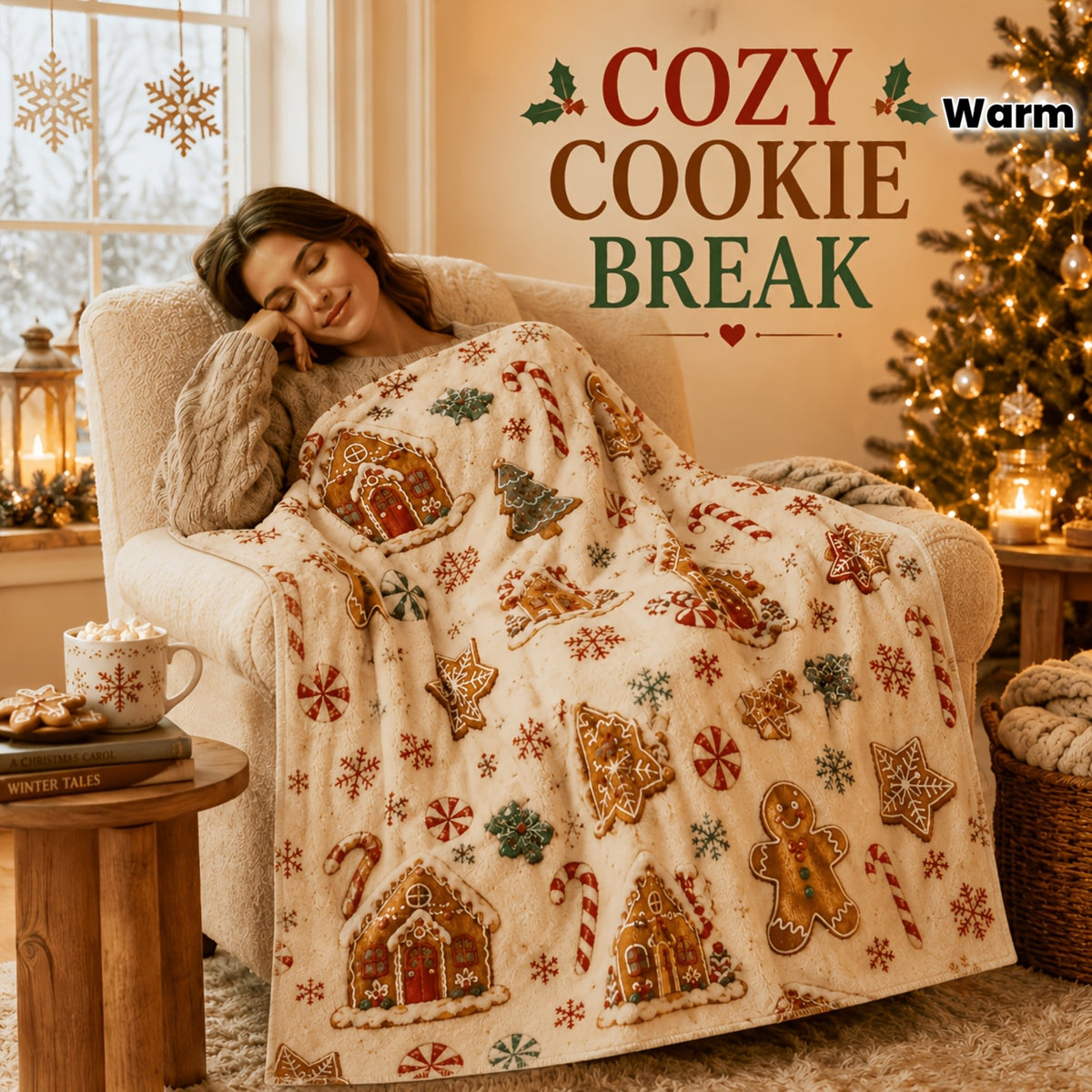 Blankets, Gingerbread Desserts, Christmas Flannel Blankets, Autumn And Winter Warmth, Living Room Sofa Blankets, Bedroom Blankets, Lunch Break, Air Conditioning Blankets