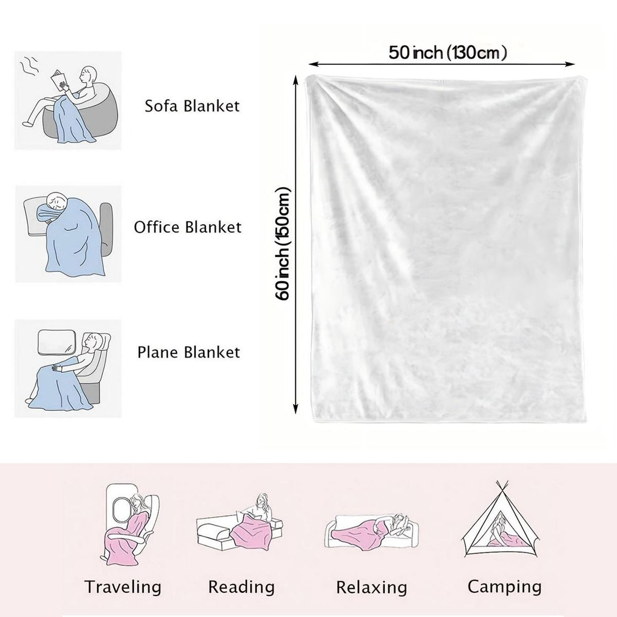 2D Flat Print - 1pc of Christmas Flannel Fun Flannel Blanket - Super Soft and Comfortable - Suitable for, Sofas, Chairs and Offices - Suitable for Everyone, 2D Flat