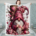 1pc of Elf Floral Blanket, Pink Printed Design, Full-body Blanket, Soft Flannel Plush Surface, Lightweight and Durable, Multiple Sizes Available, Suitable for Themed Decoration, Bedroom, Living Room, Study