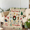 1pc, Santa Claus And Snowman Pattern Flannel Blanket, Soft Comfortable Warm, Beige Festive Design, Durable Plush, All-Season Sofa Blanket, Warm Cover, Multiple Sizes Available, Suitable for Living Room Sofa, Bedroom, Reading Corner