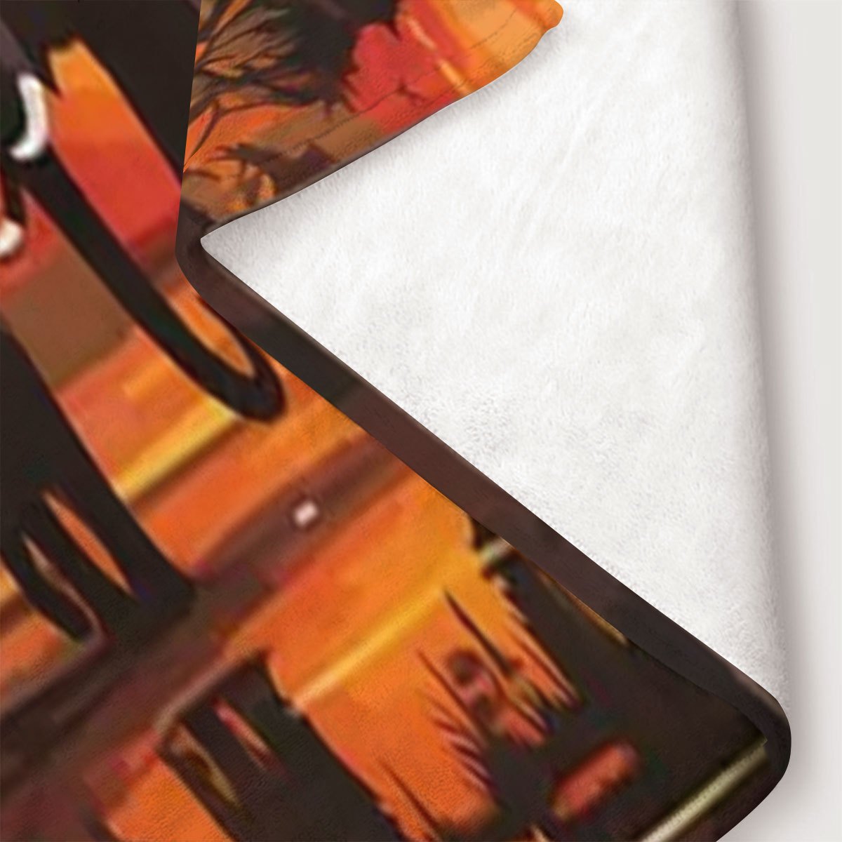 1pc 2D Flat Print African Elephant and Sunset Blanket, Soft Flannel Throw—orange-yellow Gradient Design, Multiple Sizes Available, Suitable for Living Room, Bedroom, Sofa,, and Reading Area, 2D Flat