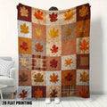 1pc Autumn Maple Leaf And Deer Pattern Flannel Blanket, Soft Comfortable Warm, Brown Orange Tone Design, Durable Plush Surface, All-Season Bed Blanket, Warm Cover, Multiple Sizes Available, Suitable for Living Room Sofa, Bedroom Headboard