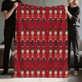 1pc 2D Flat Printing, Nutcracker Theme Blanket, Soft Fleece Blanket - Red Design, Suitable for Living Room, Bedroom, Sofa, And Casual Reading