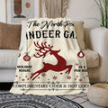 1pc of Christmas Reindeer and "North Pole Deer Games" Themed Cream Beige Flannel Blanket, a Christmas Winter Body Blanket, Soft Plush for All Seasons, Suitable for Weekend Sofa Naps, Dorm Life, and Home Afternoon Naps