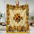 1pc Sunflower Patterned Blanket, Pastoral Style Design, Soft Plush Surface, Flannel Material Lightweight And Durable, Multiple Sizes Available, Ideal for Autumn, Living Room, Bedroom, Study, Daily Home Decor