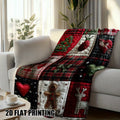 1pc of Merry Christmas Printed Flannel Blanket - Ideal for Relaxing on Sofas and Offices