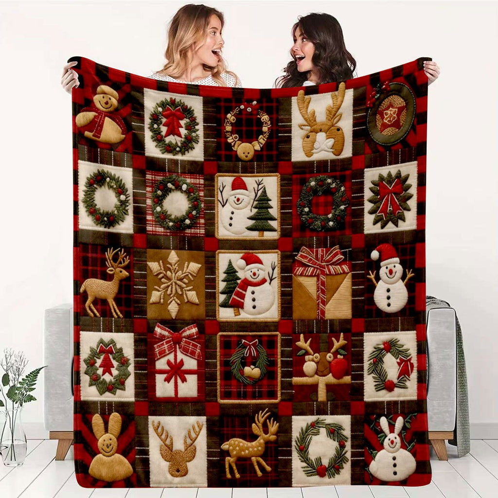 Christmas Blanket, Holiday Design, Soft Suede, Flannel Material Is Light And Durable, Multi-Size Optional, Very Suitable for Festivals, Living Rooms, Bedrooms, Sofas