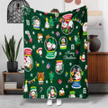 1pc Christmas Pattern Flannel Blanket, Lightweight and Soft Blanket, Gift Blanket for Family and Friends