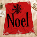 1pc Red Snowflake And "Noel" Letter Christmas Theme Flannel Blanket, Christmas Winter Body Blanket, Soft Plush All-Season Use, Suitable for Movie Entertainment Time, Weekend Sofa Nap, And RV Travel
