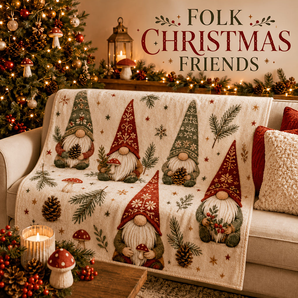 Blanket, Folk Christmas Dwarf Flannel Blanket Autumn And Winter Warm Living Room Sofa Blanket Bedroom Blanket Lunch Break Air Conditioning Blanket